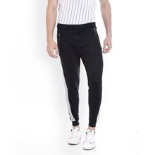 Rocx Men's Black Colour Contrast And Zipper Trackpant