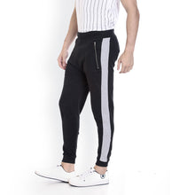 Rocx Men's Black Colour Contrast And Zipper Trackpant