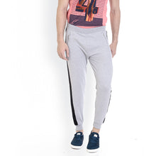 Rocx Men's Grey Colour Contrast And Zipper Trackpant
