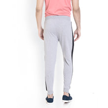 Rocx Men's Grey Colour Contrast And Zipper Trackpant