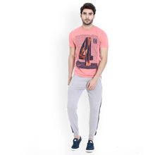 Rocx Men's Grey Colour Contrast And Zipper Trackpant