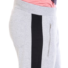 Rocx Men's Grey Colour Contrast And Zipper Trackpant