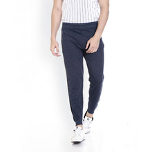 Rocx Men's Blue Colour Contrast And Zipper Trackpant