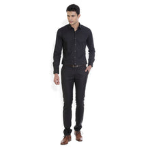 ROCX Men Black with grey  Satin dot print Casual Shirt