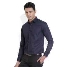 ROCX Men Navy blue with blue  Satin dot print Casual Shirt