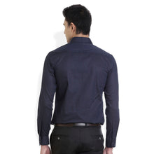ROCX Men Navy blue with blue  Satin dot print Casual Shirt