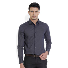 ROCX Men Navy blue with grey  Satin dot print Casual Shirt