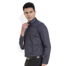 ROCX Men Navy blue with grey  Satin dot print Casual Shirt