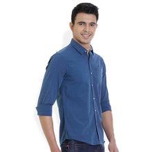 ROCX Men Blue Colour filafil Plain Casual Shirt