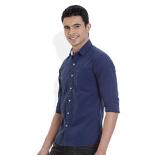 ROCX Men Navy Blue Colour filafil Plain Casual Shirt