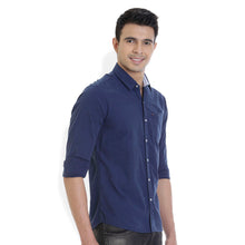 ROCX Men Navy Blue Colour filafil Plain Casual Shirt