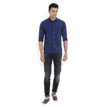 ROCX Men Navy Blue Colour filafil Plain Casual Shirt