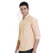 ROCX Men Beige Colour filafil Plain Casual Shirt