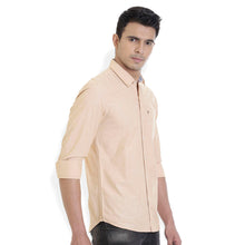 ROCX Men Beige Colour filafil Plain Casual Shirt