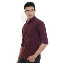 ROCX Men Maroon Colour filafil Plain Casual Shirt