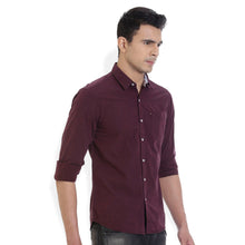 ROCX Men Maroon Colour filafil Plain Casual Shirt