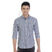 ROCX Men's Multi Colour Indigo Checks Casual Shirt
