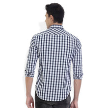 ROCX Men's Multi Colour Indigo Checks Casual Shirt