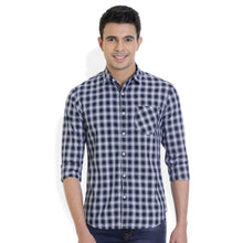 ROCX Men's Multi Colour Indigo Checks Casual Shirt