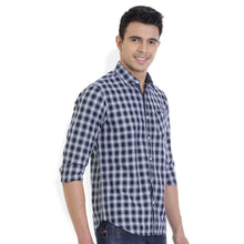 ROCX Men's Multi Colour Indigo Checks Casual Shirt