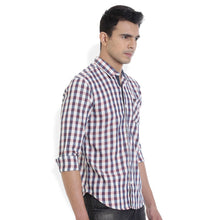 ROCX Men's Multi Colour Indigo Checks Casual Shirt