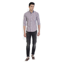 ROCX Men's Multi Colour Indigo Checks Casual Shirt