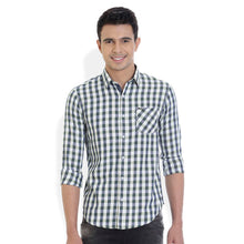 ROCX Men's Multi Colour Indigo Checks Casual Shirt