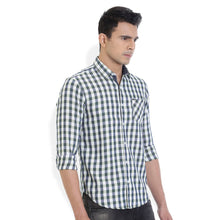 ROCX Men's Multi Colour Indigo Checks Casual Shirt