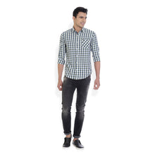 ROCX Men's Multi Colour Indigo Checks Casual Shirt