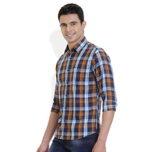 ROCX Men's Multi Colour Twill Checks Casual Shirt
