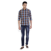 ROCX Men's Multi Colour Twill Checks Casual Shirt