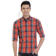 ROCX Men's Multi Colour Twill Checks Casual Shirt