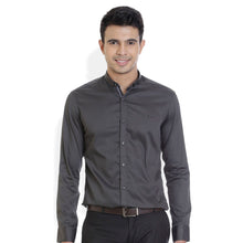 ROCX Men Grey Colour Satin Plain Casual Shirt