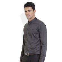 ROCX Men Grey Colour Satin Plain Casual Shirt