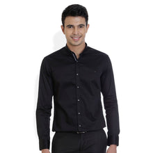 ROCX Men Black Colour Satin Plain Casual Shirt