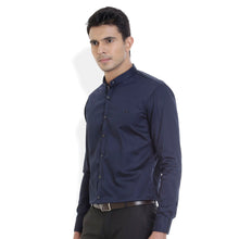 ROCX Men Navy blue Colour Satin Plain Casual Shirt