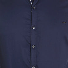 ROCX Men Navy blue Colour Satin Plain Casual Shirt