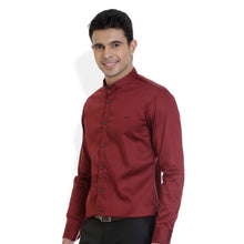 ROCX Men Maroon Colour Satin Plain Casual Shirt