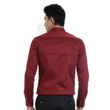 ROCX Men Maroon Colour Satin Plain Casual Shirt