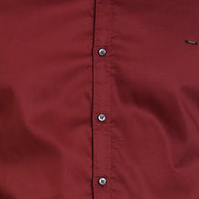 ROCX Men Maroon Colour Satin Plain Casual Shirt