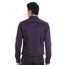 ROCX Men Purple Colour Satin Plain Casual Shirt