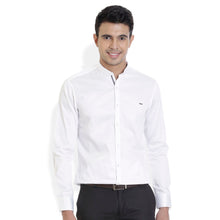 ROCX Men White Colour Satin Plain Casual Shirt
