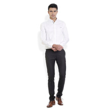 ROCX Men White Colour Satin Plain Casual Shirt