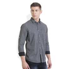 Rocx Men's Grey Colour Printed Casual Shirt