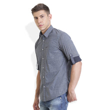 Rocx Men's Blue Colour Printed Casual Shirt