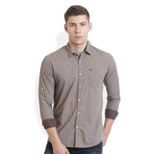 Rocx Men's Brown Colour Printed Casual Shirt