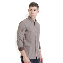 Rocx Men's Brown Colour Printed Casual Shirt