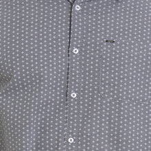 Rocx Men's Grey Colour Printed Casual Shirt