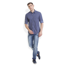 Rocx Men's Blue Colour Printed Casual Shirt