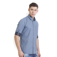 Rocx Men's Blue Colour Printed Casual Shirt
